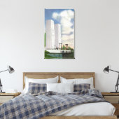 Aussicht auf die Landung und die Pylonen Leinwanddruck (Insitu (Schlafzimmer))