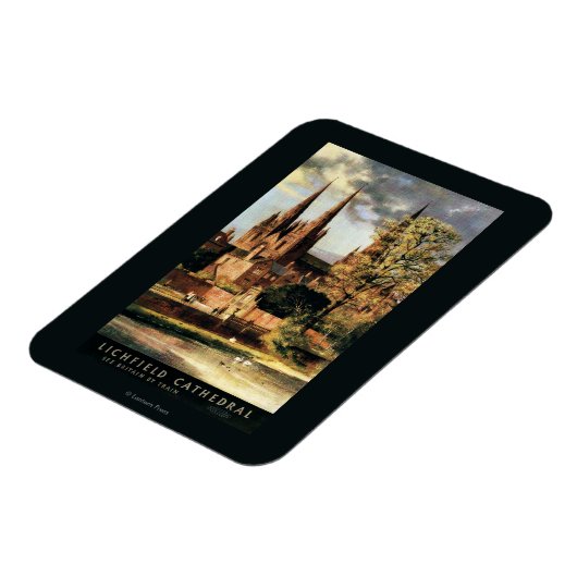 Aussicht auf die Lichfield-Kathedrale Magnet (Linke Seite)