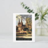Aussicht auf die Lichfield-Kathedrale Postkarte (Stehend Vorderseite)