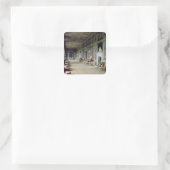 Aussicht auf die Long Gallery Quadratischer Aufkleber (Tasche)