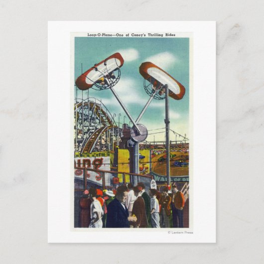 Aussicht auf die Loop-o-Flugzeug-Fahrt Nr. 2 Postkarte (Vorderseite)