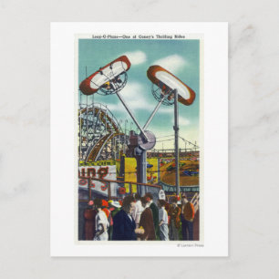 Aussicht auf die Loop-o-Flugzeug-Fahrt Nr. 2 Postkarte