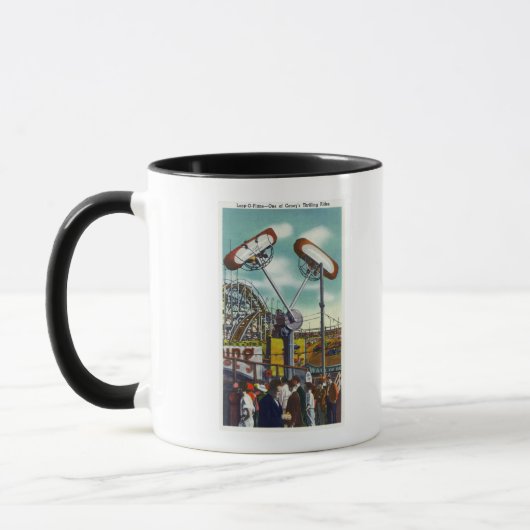 Aussicht auf die Loop-o-Flugzeug-Fahrt Nr. 2 Tasse (Links)
