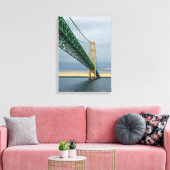 Aussicht auf die Mackinac-Brücke vom Lake Michigan Leinwanddruck (Insitu (Wohnzimmer))