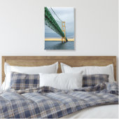 Aussicht auf die Mackinac-Brücke vom Lake Michigan Leinwanddruck (Insitu (Schlafzimmer))