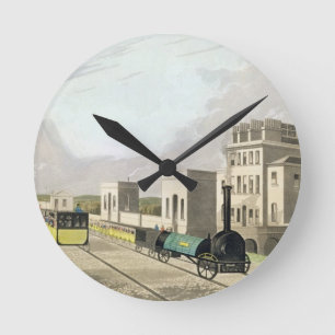 Aussicht auf die Manchester und die Liverpool-Bahn Runde Wanduhr