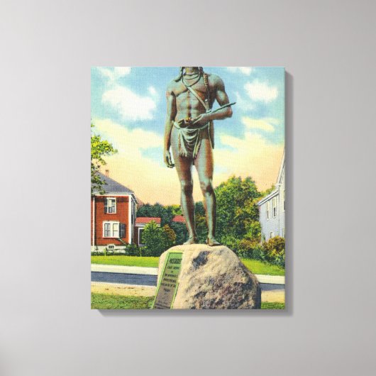 Aussicht auf die Massasoit Statue Nr. 2 Leinwanddruck (Vorderseite)