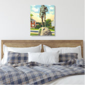 Aussicht auf die Massasoit Statue Nr. 2 Leinwanddruck (Insitu (Schlafzimmer))
