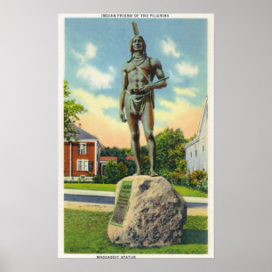 Aussicht auf die Massasoit Statue Nr. 2 Poster