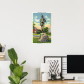 Aussicht auf die Massasoit Statue Nr. 2 Poster (Heimbüro)