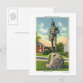 Aussicht auf die Massasoit Statue Nr. 2 Postkarte (Vorne/Hinten)