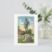 Aussicht auf die Massasoit Statue Nr. 2 Postkarte (Stehend Vorderseite)