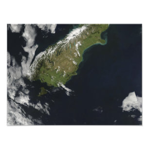 Aussicht auf die meisten südlichen Inseln Neuseela Fotodruck