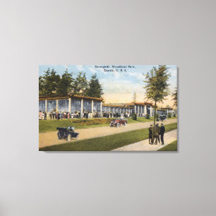 Aussicht auf die Menagerie des Wald Park Leinwanddruck