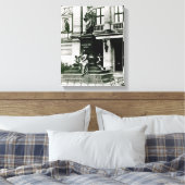 Aussicht auf die Mendelssohn-Statue Leinwanddruck (Insitu (Schlafzimmer))