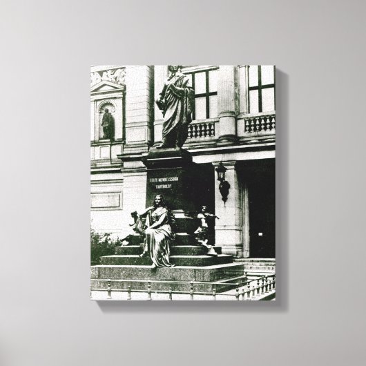 Aussicht auf die Mendelssohn-Statue Leinwanddruck (Vorderseite)