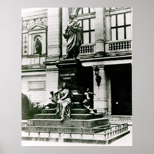 Aussicht auf die Mendelssohn-Statue Poster (Vorne)