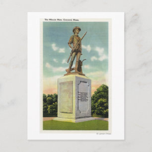 Aussicht auf die minutiöse Statue des Mannes Postkarte