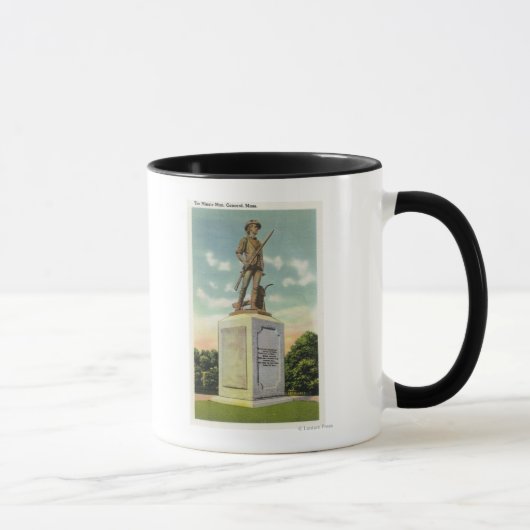 Aussicht auf die minutiöse Statue des Mannes Tasse (Rechts)