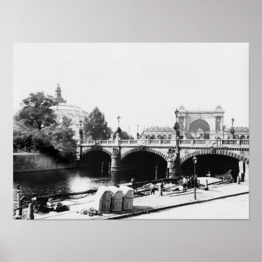 Aussicht auf die Moltke-Brücke Poster (Vorne)