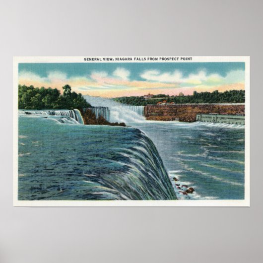 Aussicht auf die Niagarafälle von Prospect Point Poster (Vorne)