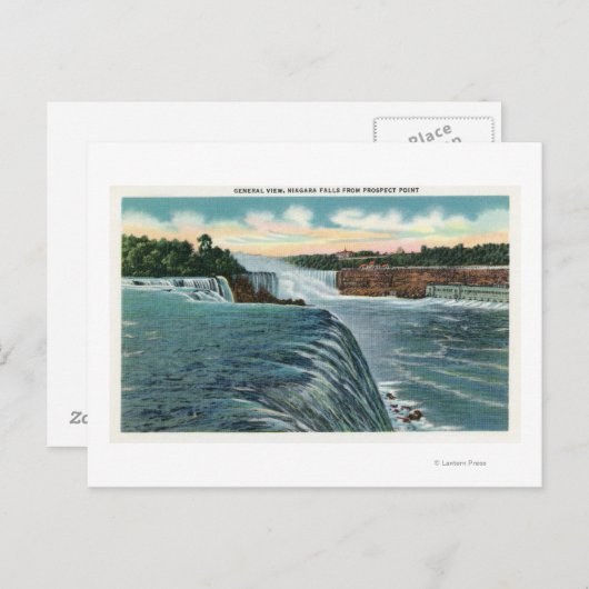 Aussicht auf die Niagarafälle von Prospect Point Postkarte (Vorne/Hinten)