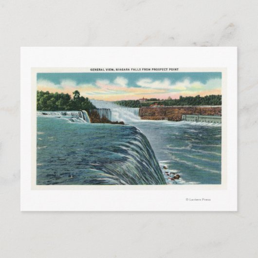 Aussicht auf die Niagarafälle von Prospect Point Postkarte (Vorderseite)
