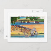 Aussicht auf die Nord- und Südbrücken von Grand Is Postkarte (Vorne/Hinten)