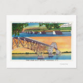 Aussicht auf die Nord- und Südbrücken von Grand Is Postkarte (Vorderseite)