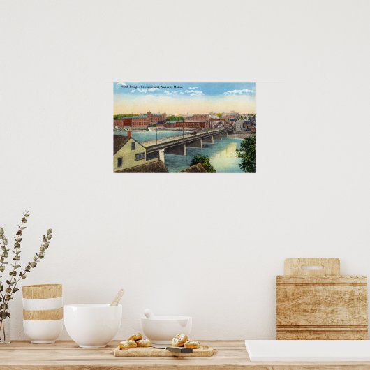 Aussicht auf die Nordbrücke Poster (Küche)