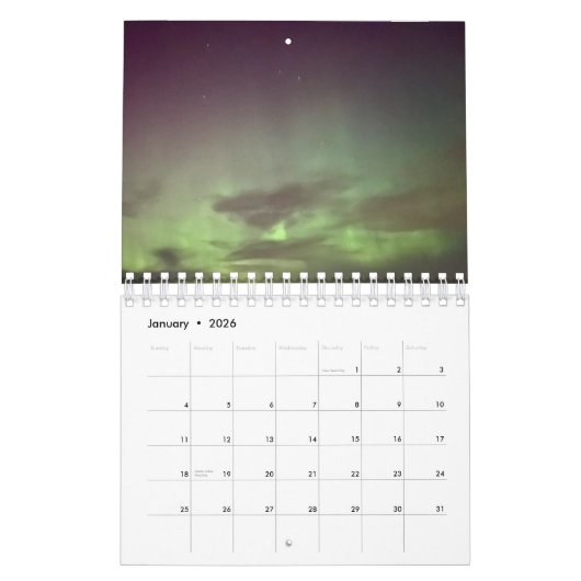 Aussicht auf die Nordlichter / drei / Kalender (Jan 2026)