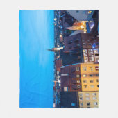 Aussicht auf die Nürnberger Altstadt in der Nacht Fleecedecke (Vorderseite)