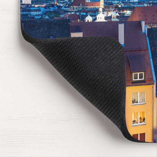 Aussicht auf die Nürnberger Altstadt in der Nacht Mousepad (Ecke)