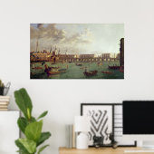 Aussicht auf die Old London Bridge Poster (Heimbüro)