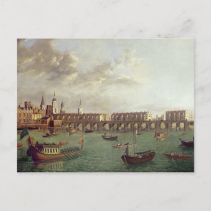 Aussicht auf die Old London Bridge Postkarte