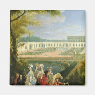 Aussicht auf die Orangerie in Versailles nach 1697 Magnet