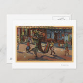 Aussicht auf die Parade in Chinatown Postkarte (Vorne/Hinten)