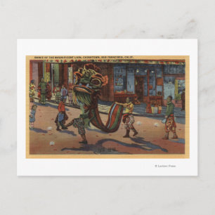 Aussicht auf die Parade in Chinatown Postkarte