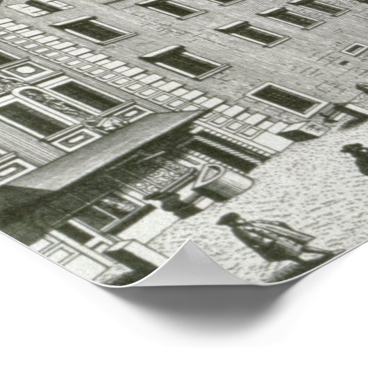 Aussicht auf die Peterskirche Poster (Ecke)