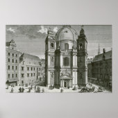 Aussicht auf die Peterskirche Poster (Vorne)