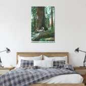 Aussicht auf die Pferdebeförderung im Wawona-Baum Leinwanddruck (Insitu (Schlafzimmer))