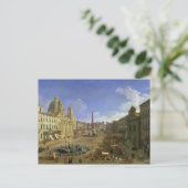 Aussicht auf die Piazza Navona, Rom Postkarte (Stehend Vorderseite)