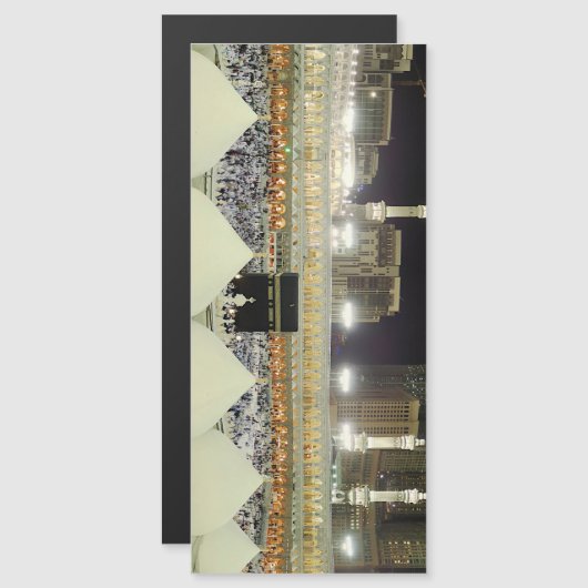 Aussicht auf die Pilger von Hajj auf der Kaaba, Me Magnetkarte (Vorne/Hinten)