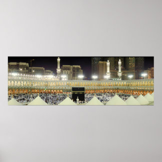 Aussicht auf die Pilger von Hajj auf der Kaaba, Me Poster