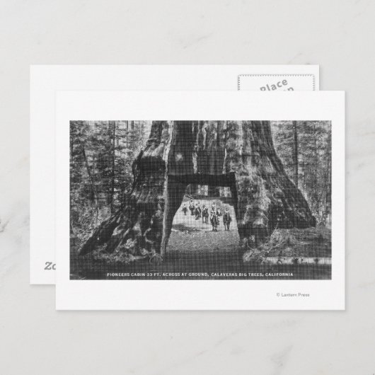 Aussicht auf die Pionierhütte, Männer auf dem Pfer Postkarte (Vorne/Hinten)