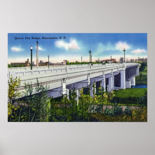 Aussicht auf die Queen City Bridge Poster (Vorne)