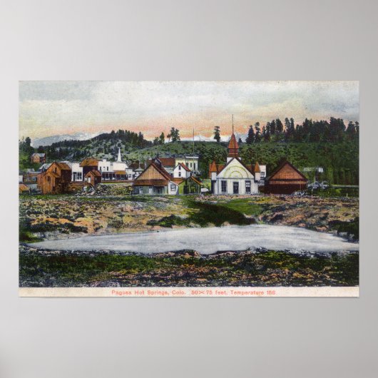 Aussicht auf die Quellen und die Stadt Poster (Vorne)