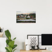 Aussicht auf die Quellen und die Stadt Poster (Heimbüro)