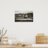 Aussicht auf die Quellen und die Stadt Poster (Küche)
