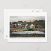 Aussicht auf die Quellen und die Stadt Postkarte (Vorne/Hinten)